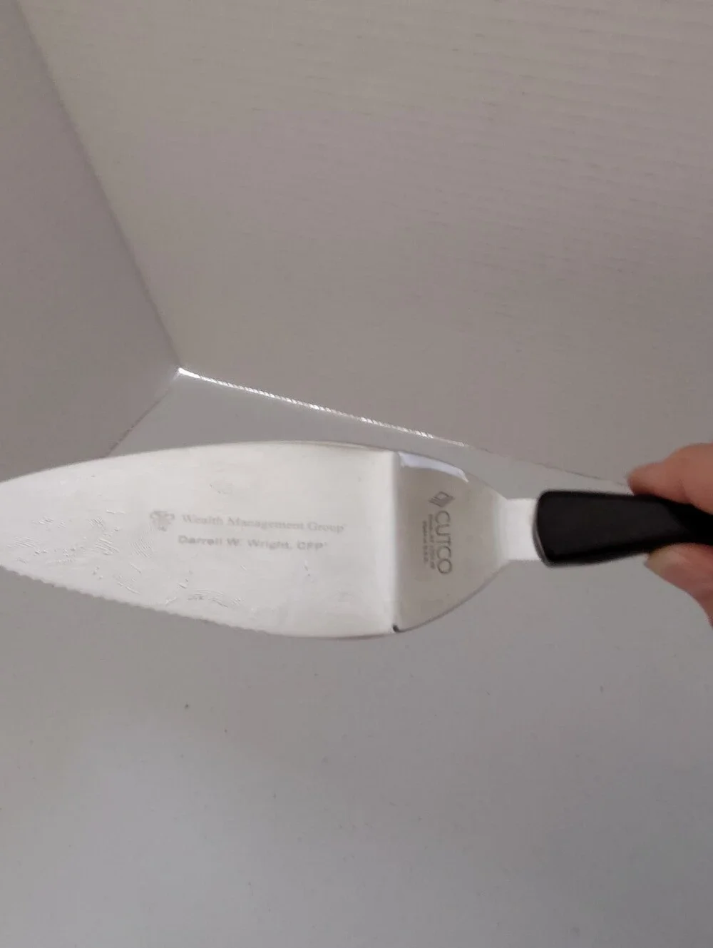 Cutco 1754 Slice N Serve Spatula Knife Cake Pie Server Classic Brown Handle USA